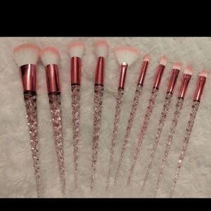 Pink/glitter Makeup Brushes Never Used